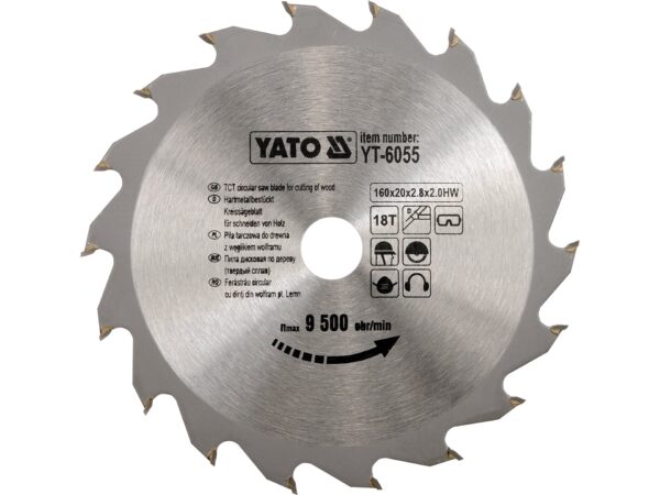 DISC Fierăstrău Wolfram pentru LEMN 160x18tx20mm