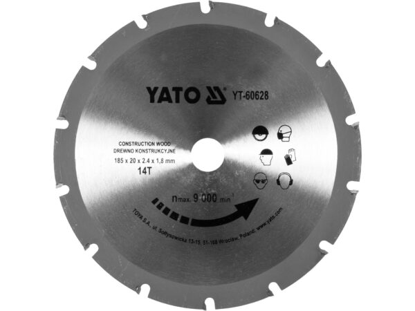 DISC pentru Tăierea Lemnului 185/14t 20MM