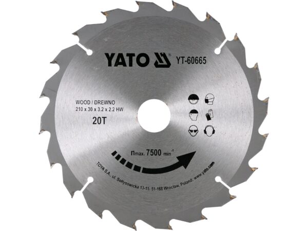 DISC Circular Lemn, 210x30x3.2mm, 20 Dinți