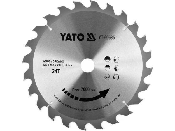 DISC Circular pentru LEMN 235x24tx25,4mm
