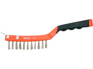 PERIE DE SÂRMĂ DIN OȚEL INOXIDABIL, 4 RÂNDURI, MÂNER DIN PLASTIC