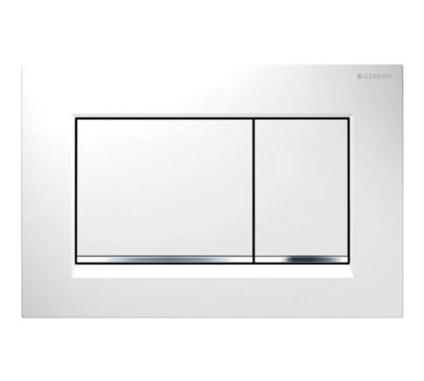 GEBERIT PLACA ACT.WC SIGMA30 DUAL FLUSH ALB/CROM/ALB
