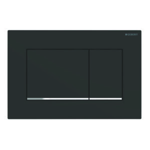 GEBERIT PLACA ACT.WC SIGMA30 DUAL FLUSH NEGRU MAT/CROM LUCIOS