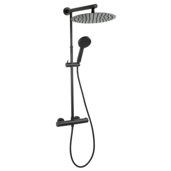 FERRO SET BATERIE TERMOSTATATA +DUS FIX+DUS MOBIL TREVI BLACK