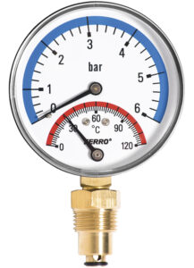 FERRO TERMOMANOMETRU RADIAL 6BAR 120C 1/2″
