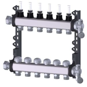 PURMO DISTRIBUITOR CU DEBITMETRU OBJECT LINE 1″ 5 CAI