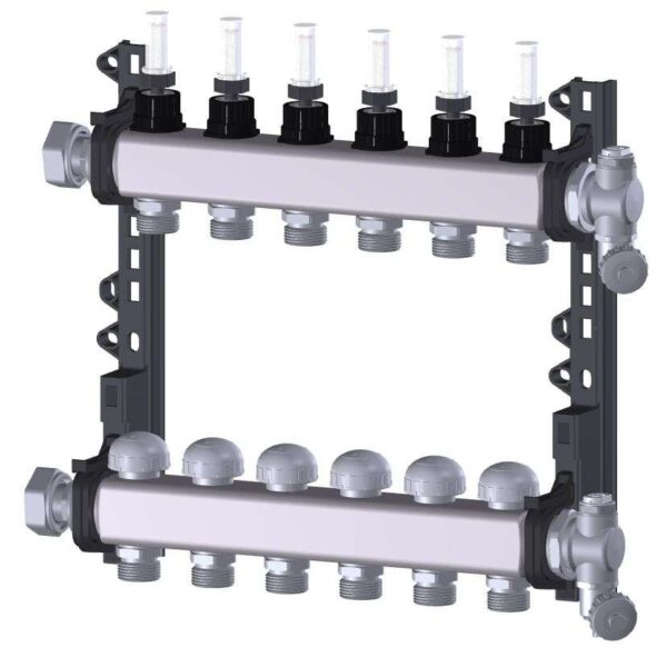 PURMO DISTRIBUITOR CU DEBITMETRU OBJECT LINE 1″ 7 CAI