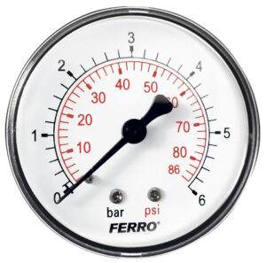 FERRO MANOMETRU AXIAL 6 BAR 1/4"