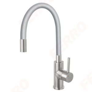 FERRO BATERIE STATIVA BUCATARIE CU PIPA FLEXIBILA GRI ZUMBA INOX