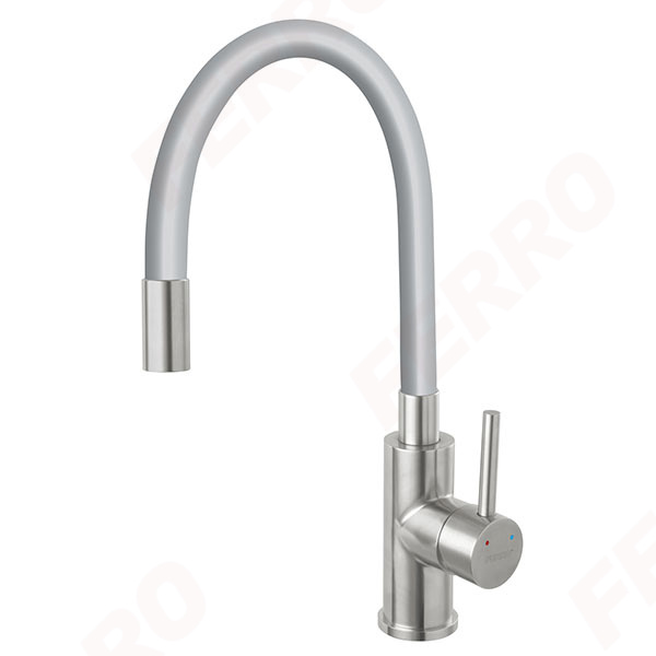 FERRO BATERIE STATIVA BUCATARIE CU PIPA FLEXIBILA GRI ZUMBA INOX