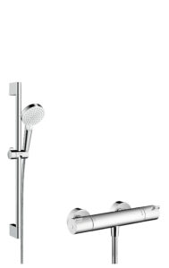 HANSGROHE CROMETTA SET DE DUS CU BATERIE PERETE TERMO.SI BARA 65CM