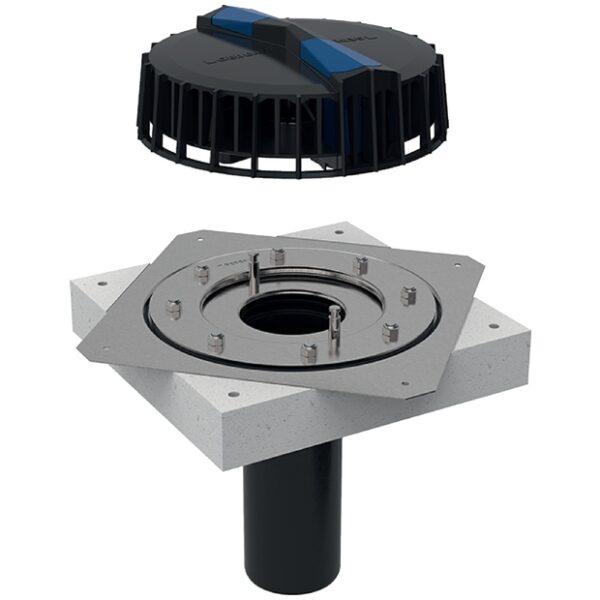 GEBERIT PLUVIA RECEPTOR TERASA CU FL. PT.FOLII DE HIDROIZ.- 25L/S
