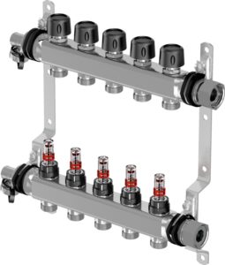 UPONOR SMART S DIST. INOX 1” DEBITMETRE- IESIRI 3/4” EUROCON – 2 CAI
