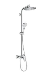 HANSGROHE CROMETTA S BATERIE PERETE DUS CU PARA FIXA SI MOBILA – CROM