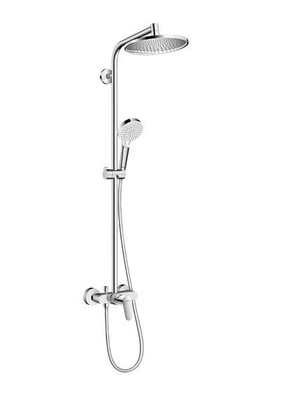 HANSGROHE CROMETTA S BATERIE PERETE DUS CU PARA FIXA SI MOBILA – CROM